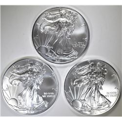 3-GEM BU 2011 AMERICAN SILVER EAGLES