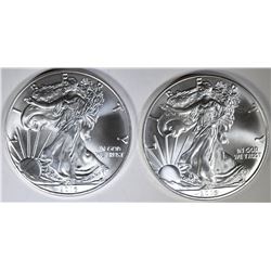 2- 2016 BU AMERICAN SILVER EAGLES