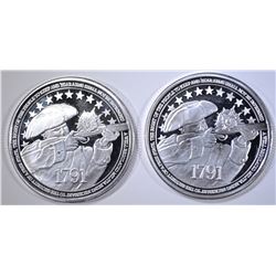 2-2nd AMENDMENT ONE OUNCE .999 SILVER ROUNDS