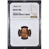 Image 1 : 1954-S LINCOLN CENT NGC MS-67 RD