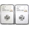 Image 1 : 1946 & 1946-S ROOSEVELT DIMES, NGC MS-66