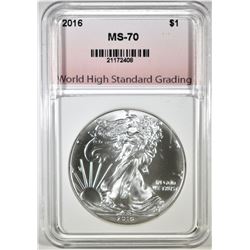 2016 AMERICAN SILVER EAGLE, WHSG PERFECT GEM BU