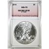 Image 1 : 2016 AMERICAN SILVER EAGLE, WHSG PERFECT GEM BU