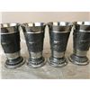 Image 1 : Set of German Pewter Repousse Hunting Goblets