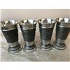Image 2 : Set of German Pewter Repousse Hunting Goblets