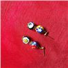 Image 2 : Two Pairs of Vintage Lapis & Millefiori Post Earrings