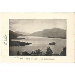 Vintage c1920â€™s half-tone print by Perry Pics, #1511 Ben Lomond and Loch Lomond, Scotland