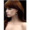 Image 2 : Rhodium Plated Red Crystal Rhinestone Chandelier Drop Dangle Earrings New