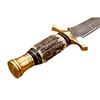 Image 1 : Custom Damascus Steel Stag Horn Hunting Dagger Knife