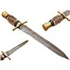 Image 4 : Custom Damascus Steel Stag Horn Hunting Dagger Knife