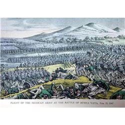 After Nathaniel Currier, Fine Art Modern Lithograph, The Battle Of Buena Vista - 1847