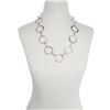 Image 1 : Hammered Circle Round Links Sterling Necklace