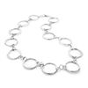 Image 2 : Hammered Circle Round Links Sterling Necklace