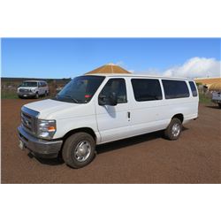2013 Ford E350 Passenger Van 53,549 Miles, Lic. 245MDJ (Runs & Drives - See Video), 1 Window Broken