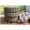 Image 2 : Qty 3 Dawgpound Tires w/ 4 Rims 370/75-28