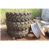 Image 3 : Qty 3 Dawgpound Tires w/ 4 Rims 370/75-28