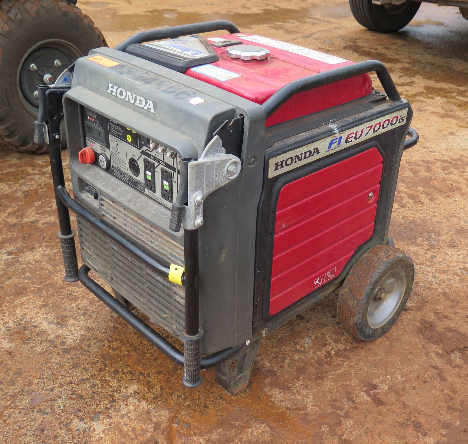 Honda EU 7000 Electric Start Portable Generator, 55W, 750 Hours (Runs