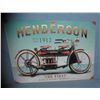 Image 1 : Henderson Motorcycles retro style advertising sign