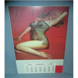 Marylin Monroe 1954 Calendar retro style sign