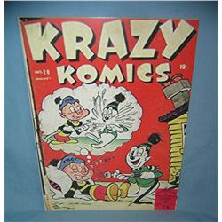 Krazy Komics retro style advertising sign