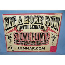 Hit a Home Run with Lennar retro style sign