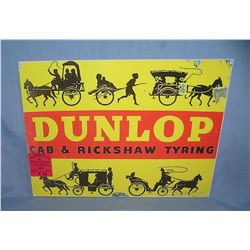 Donlop Cab and Rickshaw Tyring retro style sign