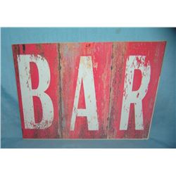 BAR retro style advertising sign