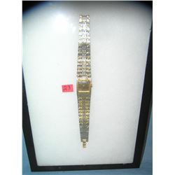 Geneva gold toned wrist watch