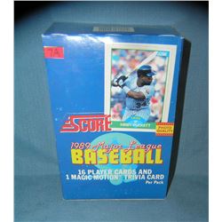 1989 Score Baseball card box
