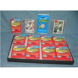 Collection of unopened baseball cards and sets