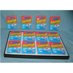 Collection of unopened baseball card packs