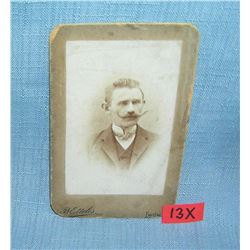 Great antique photo card of a stately gentleman