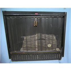 All metal with movable screen fire place box