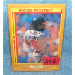 Ron Gant rookie baseball card