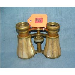 Antique mother of pearl and brass opera glasses