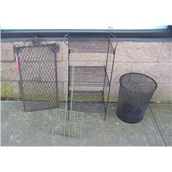 Wrought ironware group of 4 pieces