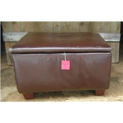 Large leatherette ottoman with storage
