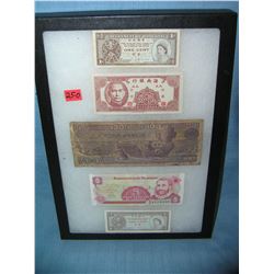Collection of vintage world currency