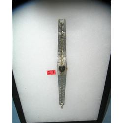 Geneva silver toned wrist watch