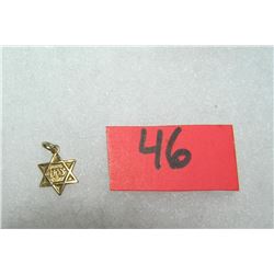 Gold plated Jewish star pendant