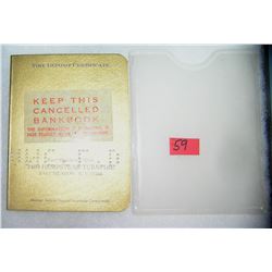 Vintage Seaman's savings bank bank book