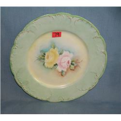 Great early hand painted floral Limoges plate