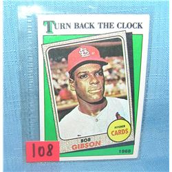 Vintage Bob Gibson all star baseball card