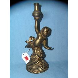 Sea cherub on base candle holder/ lamp