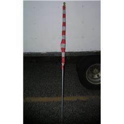 American flag with wood finial and metal pole