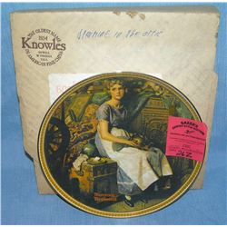 N. Rockwell collector plate: Dreaming in the Attic