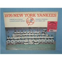 NY Yankees 1976 official directory