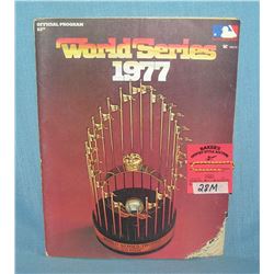 World Series 1977 official program