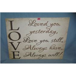 Love for Always decorative wall sign