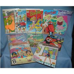 Collection of vintage Barbie comic books